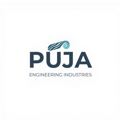 puja engineering industries logo with rolled mat